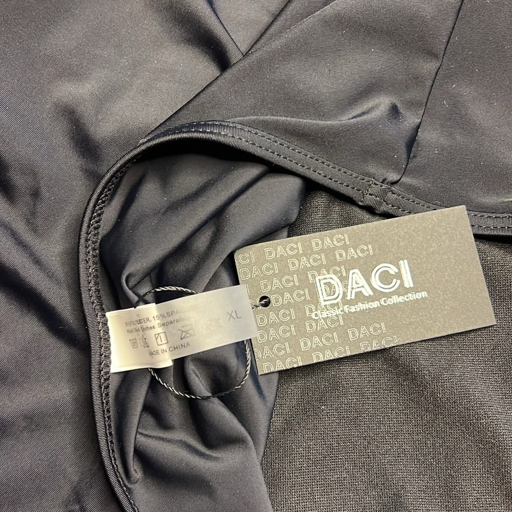 DACI Black High - Waisted Hipster Swimwear Bikini Bottoms S - Picture 6 of 6